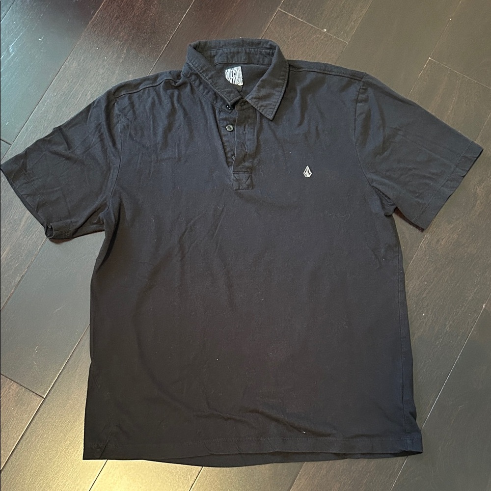 Volcom Men’s Black Polo with Subtle Logo